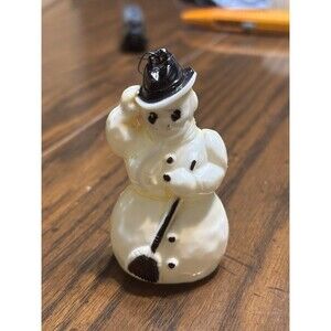 Vintage 1950's Rosen Rosbro Plastic Frosty The Snowman Ornament Figurine